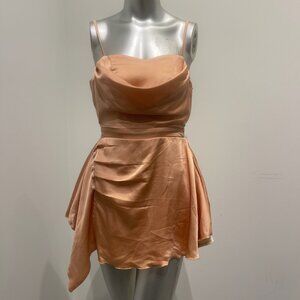 Quoc Anh Rose Gold Mini Romper